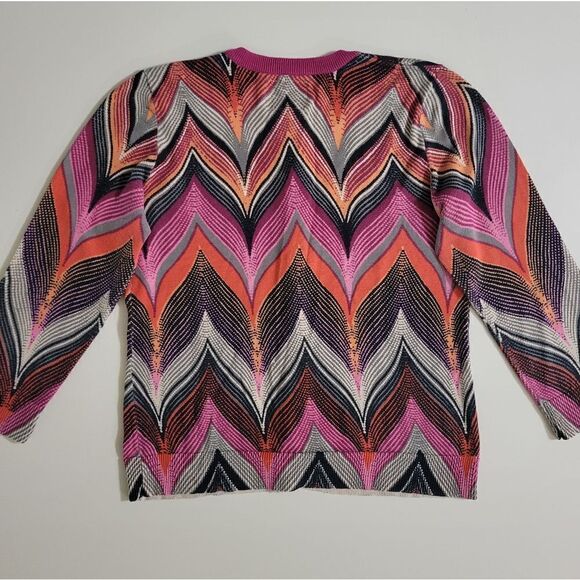 Anthropologie Tabitha Seared Chevrons Multi-colored Cardigan - Picture 14 of 16